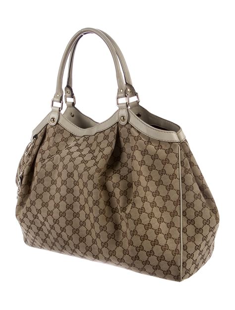 gucci sukey large original gg canvas tote black|Amazon.com: Gucci, Pre.